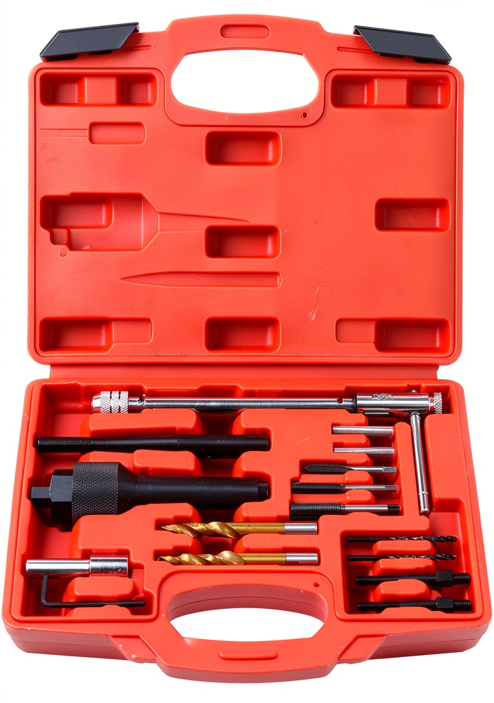 Technician using Alltooetools glow plug removal tool on a diesel engine