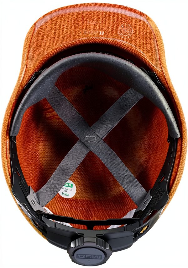MSA Hard Hat Fas Trac III Ratchet Suspension Large Natural Tan-5