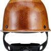 MSA Hard Hat Fas Trac III Ratchet Suspension Large Natural Tan-4