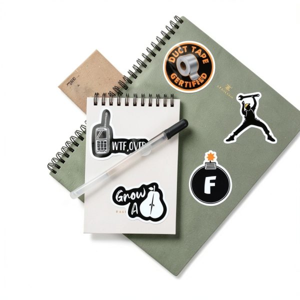 WANVAE Waterproof Vinyl Sticker Sheet for Hard Hats 100 Black-2