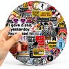 WANVAE Waterproof Vinyl Sticker Sheet for Hard Hats 100 Black-6