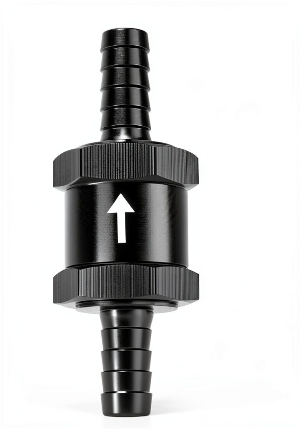 QKYS Fuel Check Valve 6mm 10mm 12mm Aluminum Alloy One‑Way Flow Guard-1