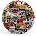WANVAE Waterproof Vinyl Sticker Sheet for Hard Hats 100 Black-0