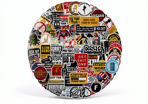 WANVAE Waterproof Vinyl Sticker Sheet for Hard Hats 100 Black-0
