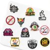 WANVAE Waterproof Vinyl Sticker Sheet for Hard Hats 100 Black-3
