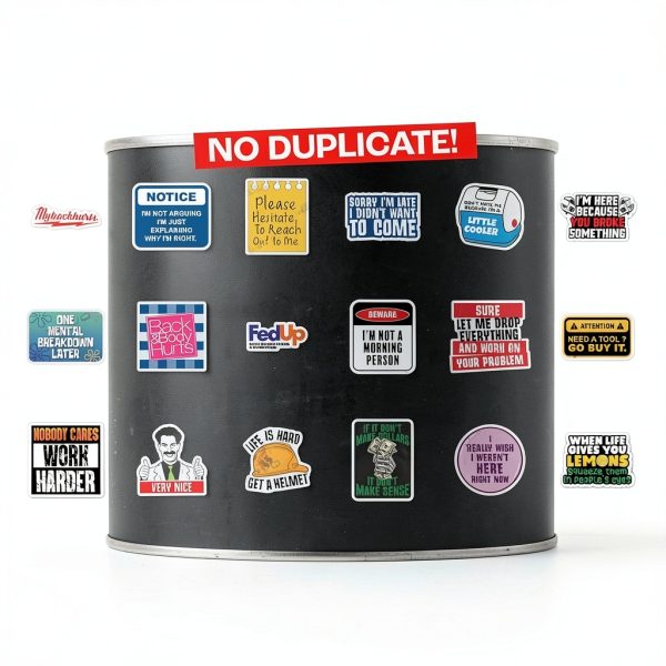 Hard Hat Stickers by BLIVO – 200 Funny Meme Vinyl for Adults-1
