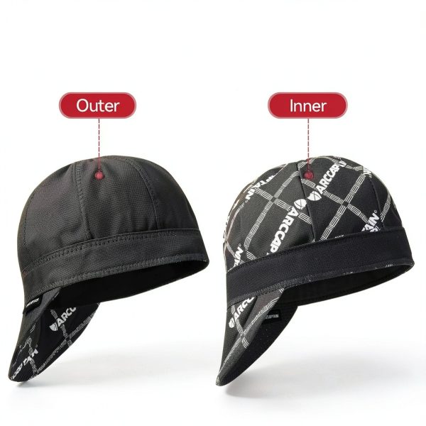 Welding Cap ARCCAPTAIN Reversible 8‑Panel 10oz Cotton Black 7 1/4-5